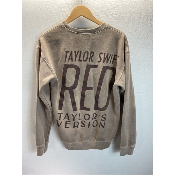 UO x Taylor Swift Red Taylor's Version SAND Small oversized Sweatshirt - Picture 4 of 9